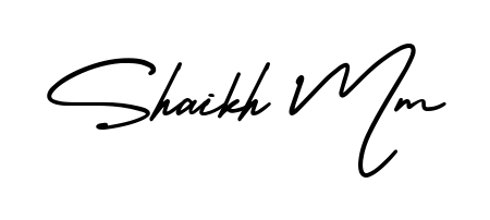 The AmerikaSignatureDemo-Regular font transforms the name Shaikh Mm into an executive sign with sharp precision and distinguished character. Shaikh Mm signature style 3 images and pictures png