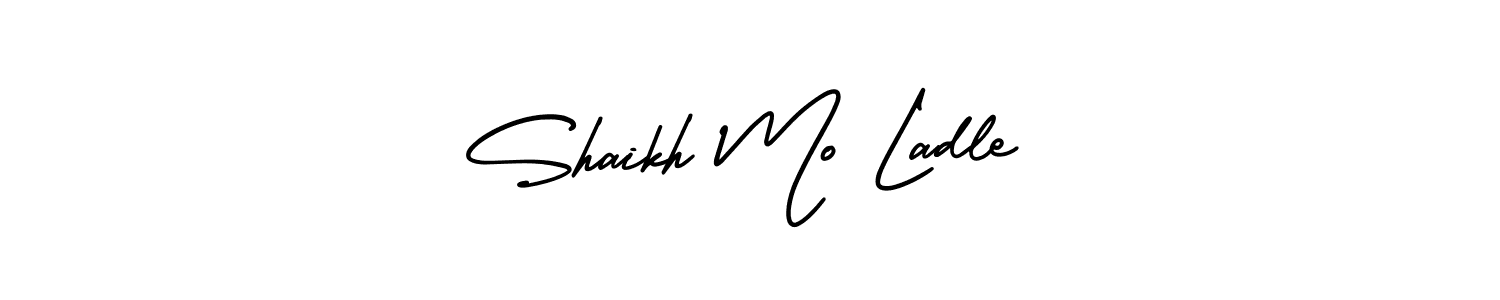 Similarly AmerikaSignatureDemo-Regular is the best handwritten signature design. Signature creator online .You can use it as an online autograph creator for name Shaikh Mo Ladle. Shaikh Mo Ladle signature style 3 images and pictures png