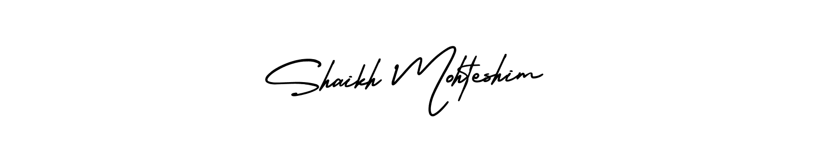 Similarly AmerikaSignatureDemo-Regular is the best handwritten signature design. Signature creator online .You can use it as an online autograph creator for name Shaikh Mohteshim. Shaikh Mohteshim signature style 3 images and pictures png