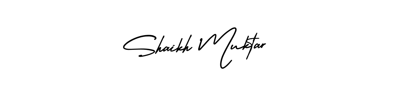 Shaikh Muktar stylish signature style. Best Handwritten Sign (AmerikaSignatureDemo-Regular) for my name. Handwritten Signature Collection Ideas for my name Shaikh Muktar. Shaikh Muktar signature style 3 images and pictures png