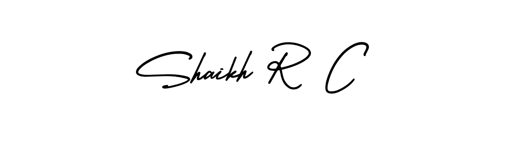 This is the best signature style for the Shaikh R C name. Also you like these signature font (AmerikaSignatureDemo-Regular). Mix name signature. Shaikh R C signature style 3 images and pictures png