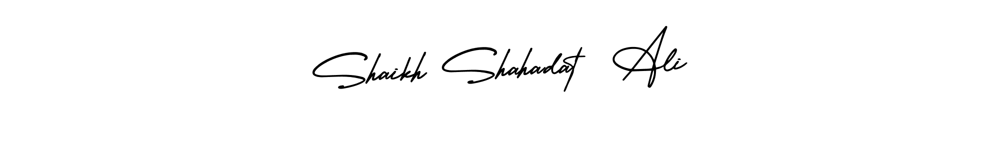 This is the best signature style for the Shaikh Shahadat  Ali name. Also you like these signature font (AmerikaSignatureDemo-Regular). Mix name signature. Shaikh Shahadat  Ali signature style 3 images and pictures png