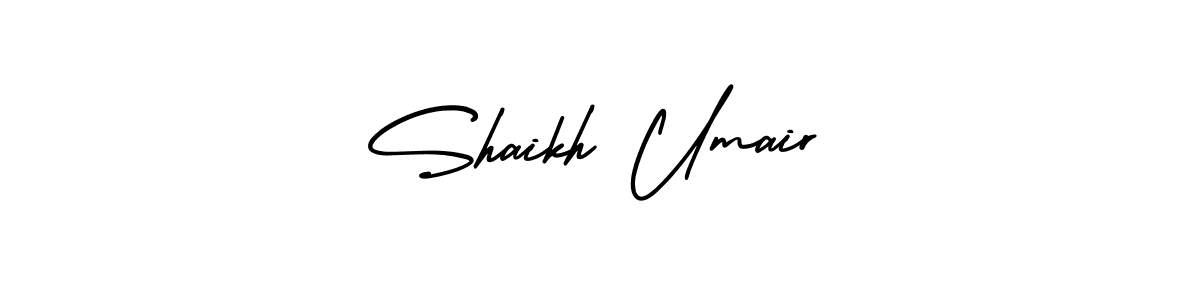 How to Draw Shaikh Umair signature style? AmerikaSignatureDemo-Regular is a latest design signature styles for name Shaikh Umair. Shaikh Umair signature style 3 images and pictures png