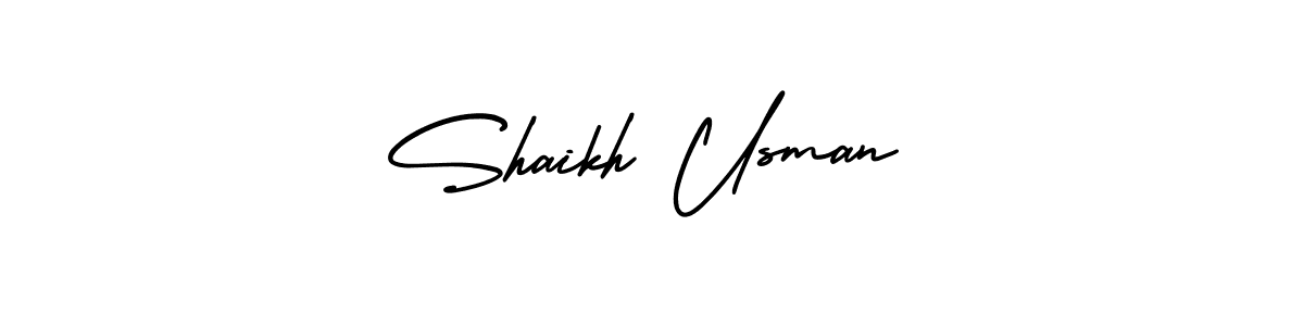 It looks lik you need a new signature style for name Shaikh Usman. Design unique handwritten (AmerikaSignatureDemo-Regular) signature with our free signature maker in just a few clicks. Shaikh Usman signature style 3 images and pictures png