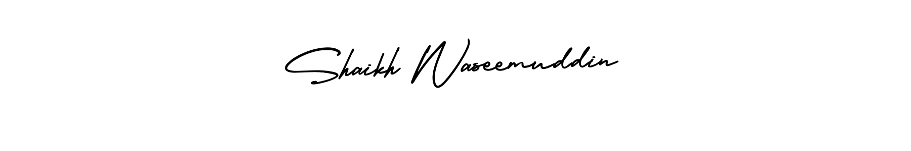 You should practise on your own different ways (AmerikaSignatureDemo-Regular) to write your name (Shaikh Waseemuddin) in signature. don't let someone else do it for you. Shaikh Waseemuddin signature style 3 images and pictures png