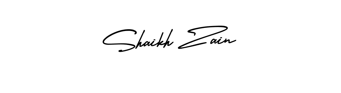 The best way (AmerikaSignatureDemo-Regular) to make a short signature is to pick only two or three words in your name. The name Shaikh Zain include a total of six letters. For converting this name. Shaikh Zain signature style 3 images and pictures png