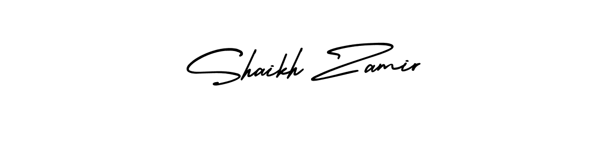 Use a signature maker to create a handwritten signature online. With this signature software, you can design (AmerikaSignatureDemo-Regular) your own signature for name Shaikh Zamir. Shaikh Zamir signature style 3 images and pictures png