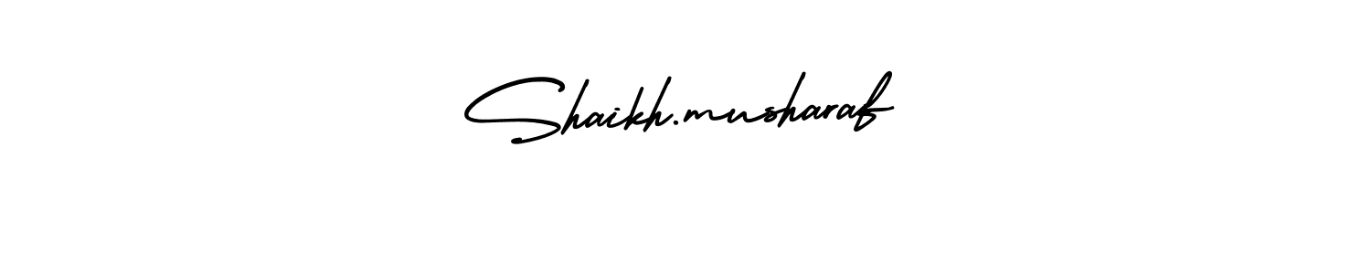 Create a beautiful signature design for name Shaikh.musharaf. With this signature (AmerikaSignatureDemo-Regular) fonts, you can make a handwritten signature for free. Shaikh.musharaf signature style 3 images and pictures png