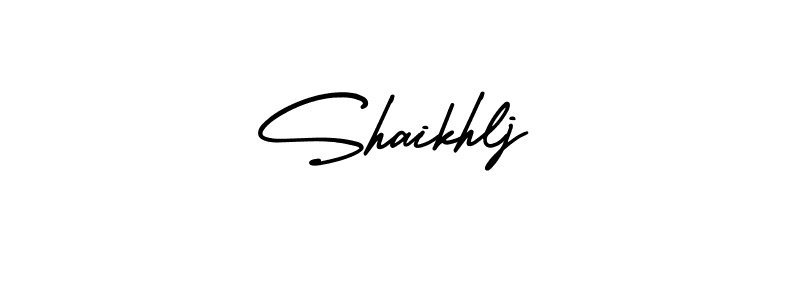 if you are searching for the best signature style for your name Shaikhlj. so please give up your signature search. here we have designed multiple signature styles  using AmerikaSignatureDemo-Regular. Shaikhlj signature style 3 images and pictures png