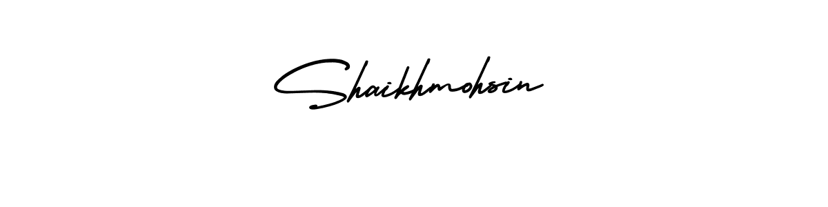 Also we have Shaikhmohsin name is the best signature style. Create professional handwritten signature collection using AmerikaSignatureDemo-Regular autograph style. Shaikhmohsin signature style 3 images and pictures png