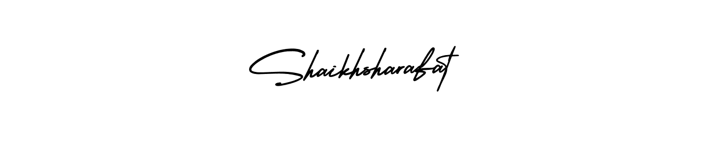 Create a beautiful signature design for name Shaikhsharafat. With this signature (AmerikaSignatureDemo-Regular) fonts, you can make a handwritten signature for free. Shaikhsharafat signature style 3 images and pictures png