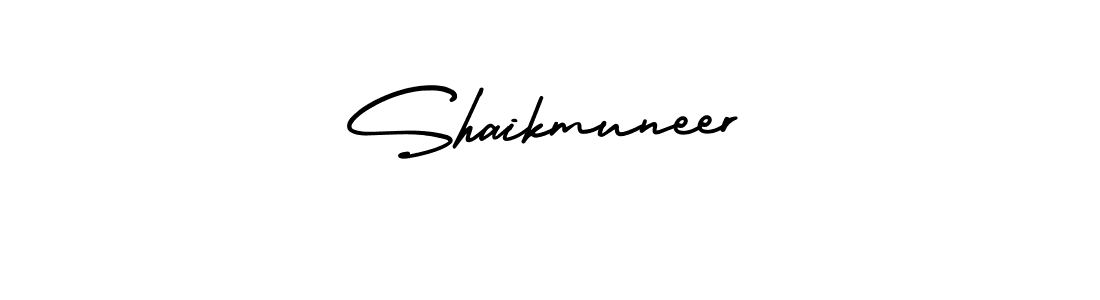 How to make Shaikmuneer signature? AmerikaSignatureDemo-Regular is a professional autograph style. Create handwritten signature for Shaikmuneer name. Shaikmuneer signature style 3 images and pictures png