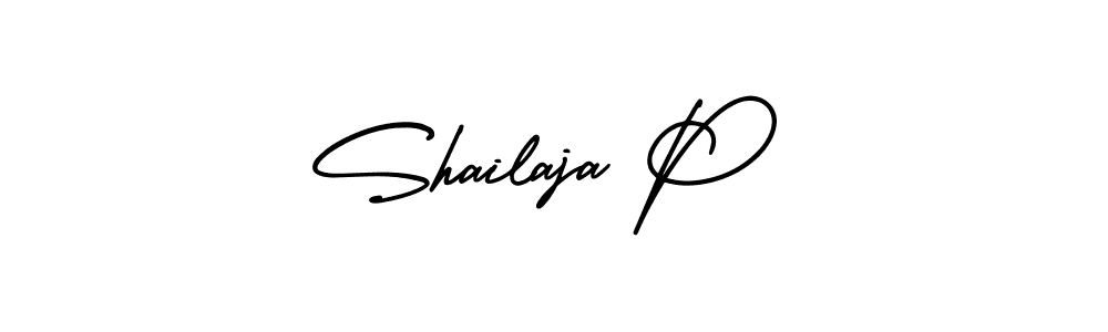 This is the best signature style for the Shailaja P name. Also you like these signature font (AmerikaSignatureDemo-Regular). Mix name signature. Shailaja P signature style 3 images and pictures png