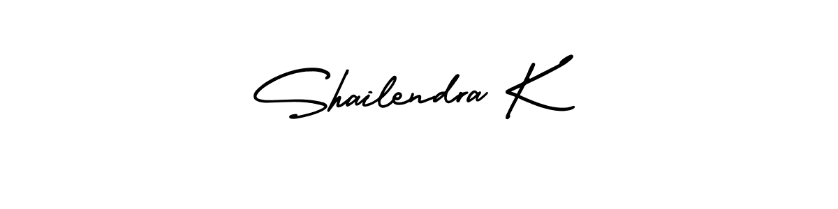 It looks lik you need a new signature style for name Shailendra K. Design unique handwritten (AmerikaSignatureDemo-Regular) signature with our free signature maker in just a few clicks. Shailendra K signature style 3 images and pictures png