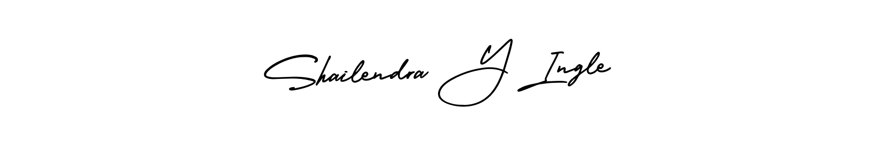 How to make Shailendra Y Ingle name signature. Use AmerikaSignatureDemo-Regular style for creating short signs online. This is the latest handwritten sign. Shailendra Y Ingle signature style 3 images and pictures png