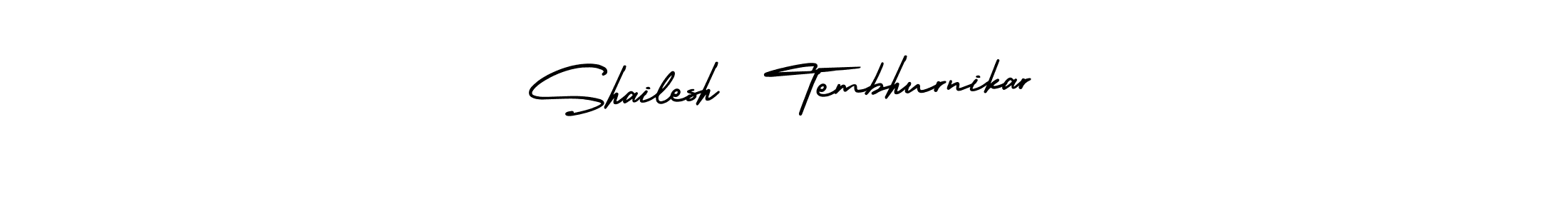 AmerikaSignatureDemo-Regular is a professional signature style that is perfect for those who want to add a touch of class to their signature. It is also a great choice for those who want to make their signature more unique. Get Shailesh  Tembhurnikar name to fancy signature for free. Shailesh  Tembhurnikar signature style 3 images and pictures png