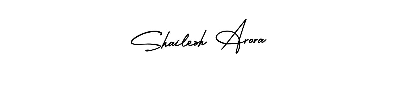 You should practise on your own different ways (AmerikaSignatureDemo-Regular) to write your name (Shailesh Arora) in signature. don't let someone else do it for you. Shailesh Arora signature style 3 images and pictures png