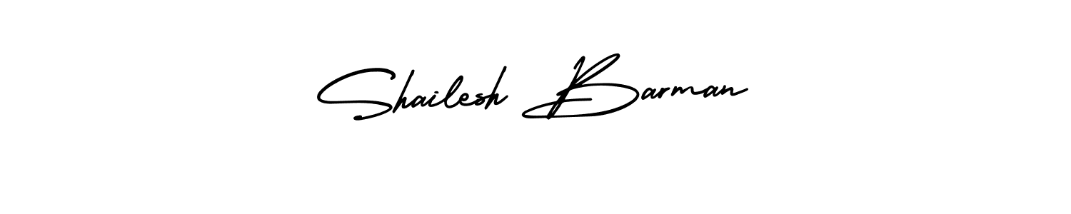 How to make Shailesh Barman name signature. Use AmerikaSignatureDemo-Regular style for creating short signs online. This is the latest handwritten sign. Shailesh Barman signature style 3 images and pictures png