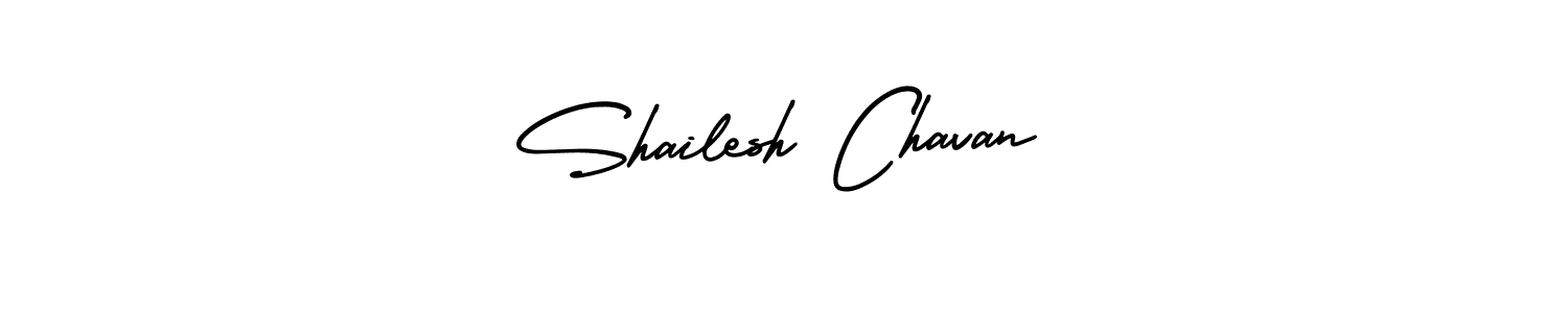 Make a beautiful signature design for name Shailesh Chavan. With this signature (AmerikaSignatureDemo-Regular) style, you can create a handwritten signature for free. Shailesh Chavan signature style 3 images and pictures png