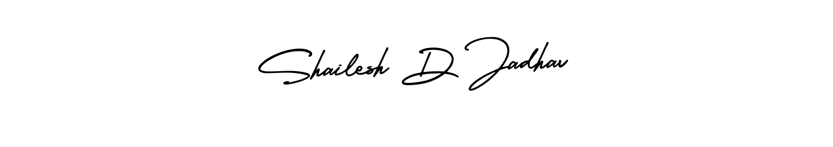 The best way (AmerikaSignatureDemo-Regular) to make a short signature is to pick only two or three words in your name. The name Shailesh D Jadhav include a total of six letters. For converting this name. Shailesh D Jadhav signature style 3 images and pictures png