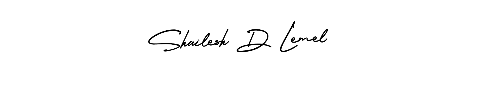 Create a beautiful signature design for name Shailesh D Lemel. With this signature (AmerikaSignatureDemo-Regular) fonts, you can make a handwritten signature for free. Shailesh D Lemel signature style 3 images and pictures png