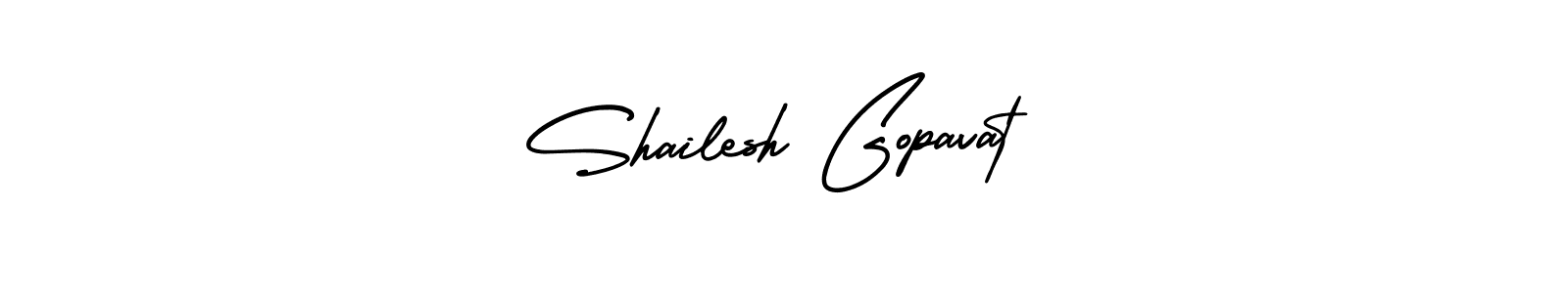 Make a short Shailesh Gopavat signature style. Manage your documents anywhere anytime using AmerikaSignatureDemo-Regular. Create and add eSignatures, submit forms, share and send files easily. Shailesh Gopavat signature style 3 images and pictures png