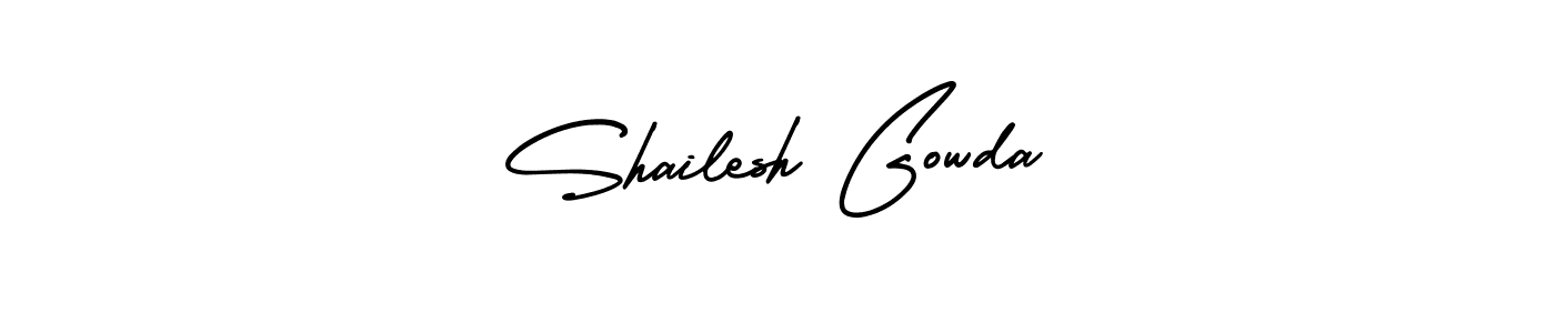 It looks lik you need a new signature style for name Shailesh Gowda. Design unique handwritten (AmerikaSignatureDemo-Regular) signature with our free signature maker in just a few clicks. Shailesh Gowda signature style 3 images and pictures png
