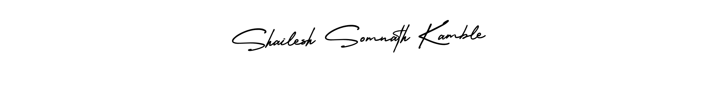 Design your own signature with our free online signature maker. With this signature software, you can create a handwritten (AmerikaSignatureDemo-Regular) signature for name Shailesh Somnath Kamble. Shailesh Somnath Kamble signature style 3 images and pictures png