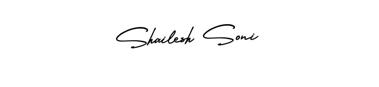 This is the best signature style for the Shailesh Soni name. Also you like these signature font (AmerikaSignatureDemo-Regular). Mix name signature. Shailesh Soni signature style 3 images and pictures png