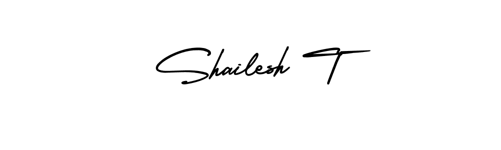 Best and Professional Signature Style for Shailesh T. AmerikaSignatureDemo-Regular Best Signature Style Collection. Shailesh T signature style 3 images and pictures png