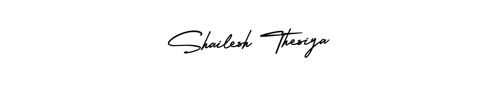 Shailesh Thesiya stylish signature style. Best Handwritten Sign (AmerikaSignatureDemo-Regular) for my name. Handwritten Signature Collection Ideas for my name Shailesh Thesiya. Shailesh Thesiya signature style 3 images and pictures png