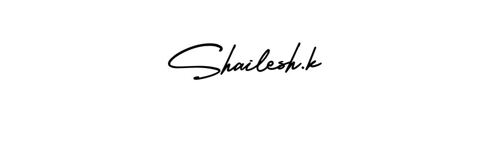 Make a beautiful signature design for name Shailesh.k. With this signature (AmerikaSignatureDemo-Regular) style, you can create a handwritten signature for free. Shailesh.k signature style 3 images and pictures png