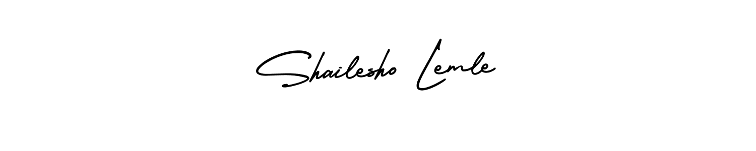 Best and Professional Signature Style for Shailesho Lemle. AmerikaSignatureDemo-Regular Best Signature Style Collection. Shailesho Lemle signature style 3 images and pictures png