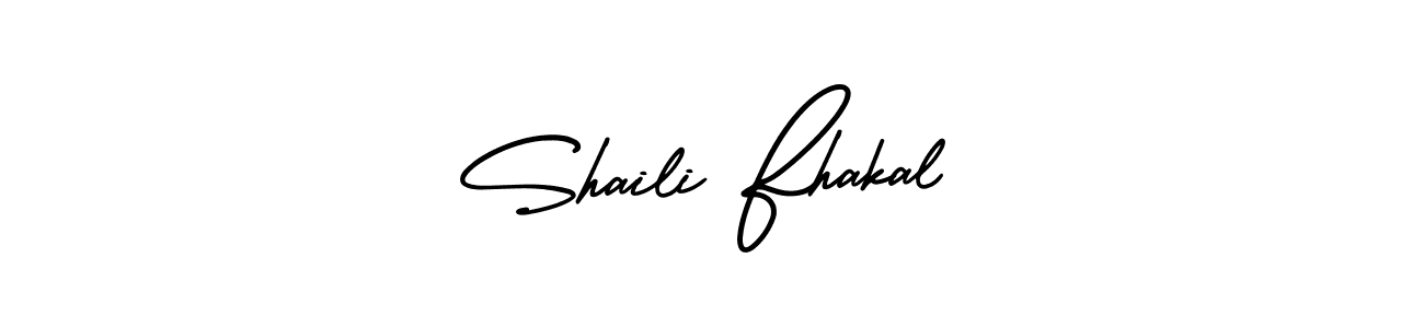 How to make Shaili Fhakal name signature. Use AmerikaSignatureDemo-Regular style for creating short signs online. This is the latest handwritten sign. Shaili Fhakal signature style 3 images and pictures png