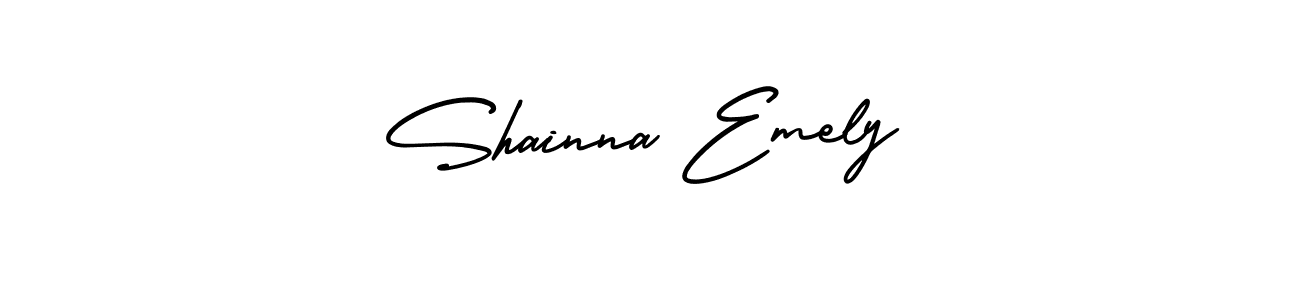 Design your own signature with our free online signature maker. With this signature software, you can create a handwritten (AmerikaSignatureDemo-Regular) signature for name Shainna Emely. Shainna Emely signature style 3 images and pictures png