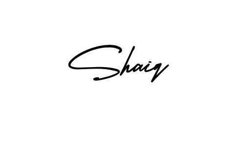 The best way (AmerikaSignatureDemo-Regular) to make a short signature is to pick only two or three words in your name. The name Shaiq include a total of six letters. For converting this name. Shaiq signature style 3 images and pictures png