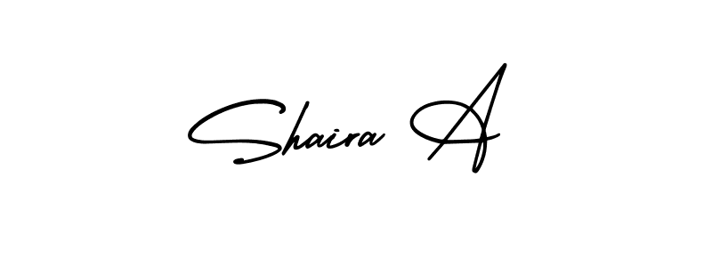 Make a short Shaira A signature style. Manage your documents anywhere anytime using AmerikaSignatureDemo-Regular. Create and add eSignatures, submit forms, share and send files easily. Shaira A signature style 3 images and pictures png