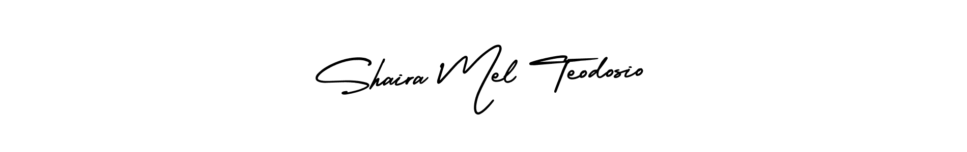 Design your own signature with our free online signature maker. With this signature software, you can create a handwritten (AmerikaSignatureDemo-Regular) signature for name Shaira Mel Teodosio. Shaira Mel Teodosio signature style 3 images and pictures png