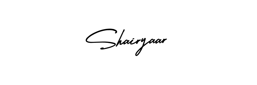 You should practise on your own different ways (AmerikaSignatureDemo-Regular) to write your name (Shairyaar) in signature. don't let someone else do it for you. Shairyaar signature style 3 images and pictures png