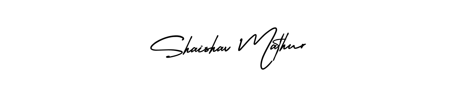 if you are searching for the best signature style for your name Shaishav Mathur. so please give up your signature search. here we have designed multiple signature styles  using AmerikaSignatureDemo-Regular. Shaishav Mathur signature style 3 images and pictures png