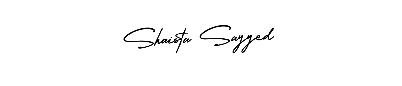 See photos of Shaista Sayyed official signature by Spectra . Check more albums & portfolios. Read reviews & check more about AmerikaSignatureDemo-Regular font. Shaista Sayyed signature style 3 images and pictures png
