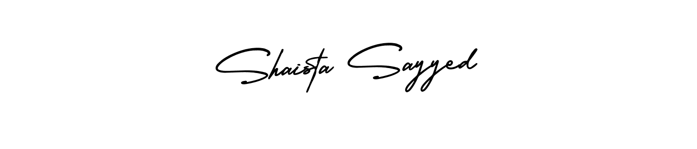 See photos of Shaista Sayyed official signature by Spectra . Check more albums & portfolios. Read reviews & check more about AmerikaSignatureDemo-Regular font. Shaista Sayyed signature style 3 images and pictures png