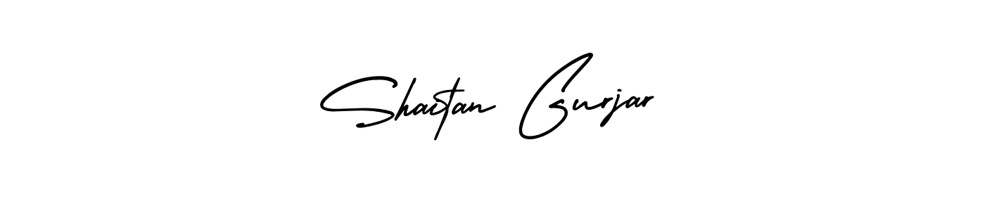 This is the best signature style for the Shaitan Gurjar name. Also you like these signature font (AmerikaSignatureDemo-Regular). Mix name signature. Shaitan Gurjar signature style 3 images and pictures png