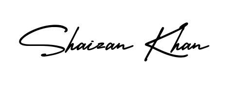 Get an exclusive digital autograph for Shaizan Khan. The AmerikaSignatureDemo-Regular typeface captures the charm of real penmanship on paper. Shaizan Khan signature style 3 images and pictures png