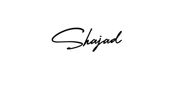 Use a signature maker to create a handwritten signature online. With this signature software, you can design (AmerikaSignatureDemo-Regular) your own signature for name Shajad. Shajad signature style 3 images and pictures png