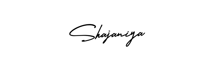 Also we have Shajaniya name is the best signature style. Create professional handwritten signature collection using AmerikaSignatureDemo-Regular autograph style. Shajaniya signature style 3 images and pictures png