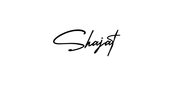 Use a signature maker to create a handwritten signature online. With this signature software, you can design (AmerikaSignatureDemo-Regular) your own signature for name Shajat. Shajat signature style 3 images and pictures png