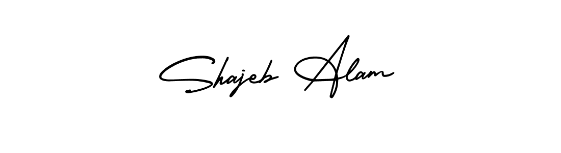 Use a signature maker to create a handwritten signature online. With this signature software, you can design (AmerikaSignatureDemo-Regular) your own signature for name Shajeb Alam. Shajeb Alam signature style 3 images and pictures png