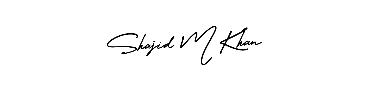 Make a beautiful signature design for name Shajid M Khan. Use this online signature maker to create a handwritten signature for free. Shajid M Khan signature style 3 images and pictures png