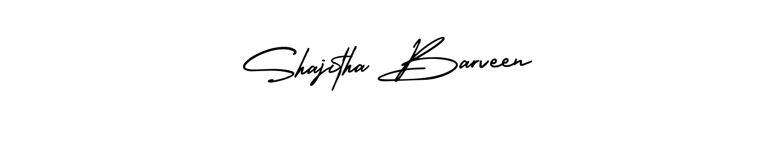 AmerikaSignatureDemo-Regular is a professional signature style that is perfect for those who want to add a touch of class to their signature. It is also a great choice for those who want to make their signature more unique. Get Shajitha Barveen name to fancy signature for free. Shajitha Barveen signature style 3 images and pictures png